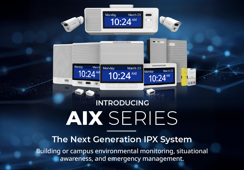 IPX speakers & visual displays for mass communication showing its speech intelligibility, ADA-compliant features & more